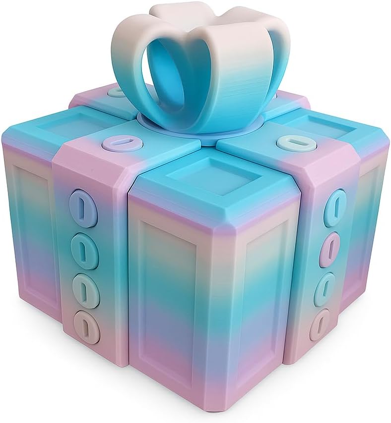 Crestgolf annoying kids Christmas gifts funny gift box for money and card holder.large gag prank case with screws. (Ice-cream) - Image 1
